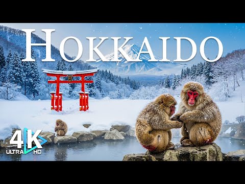 Winter in Hokkaido 4K | Snowy Mountains, Frozen Lakes & Peaceful Winter Villages