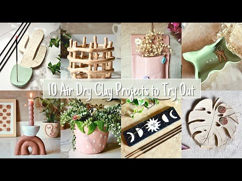 10 Air Dry Clay Crafts to Make (full tutorials) | Home Decor