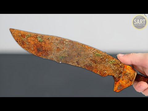 Restoration Very Rusted Old Hunting Knife