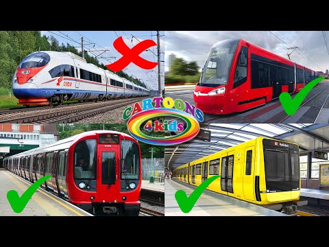 Учим цвета и поезда для детей. Изучаем железнодорожный транспорт. Мультики про поезда для малышей