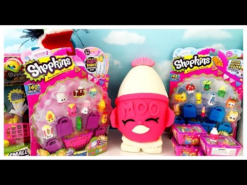 30 New SHOPKINS Play-Doh Surprise Egg Season 1 and Season 2 12-Packs Blind Baskets!
