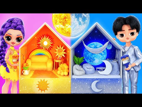 Day and Night House! DIYs for K-Pop Demon Hunters Dolls!