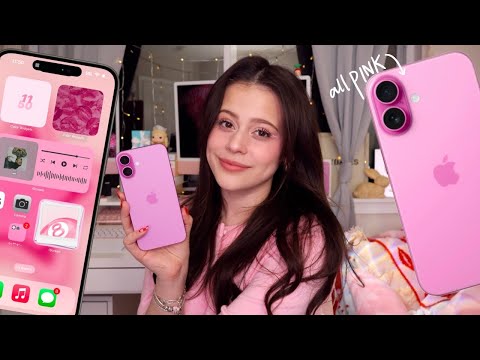 MAKING AN ENTIRELY PINK PHONE with the iPhone 16 PLUS📱💞💕💗