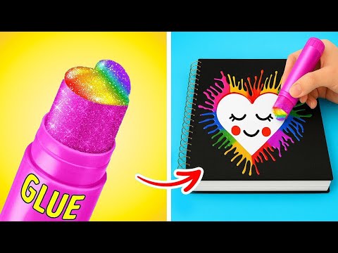 КРАСИВЫЕ ХУДОЖЕСТВЕННЫЕ ХАКИ 💝 Школьный Челлендж По Рисованию 🤫 Техники Рисования от 123 GO SCHOOL