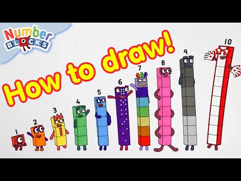 How to Draw the Numberblocks | Learn to Count 1 to 10 | @Numberblocks