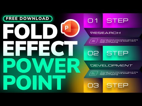 REALISTIC PowerPoint Effect ✅ Folding Cards 💎 Tutorial + FREE Slides