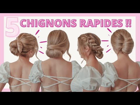 Tutoriel CHIGNON SIMPLE chignon facile et rapide à faire soi meme CHIGNON MARIAGE coiffure de soirée