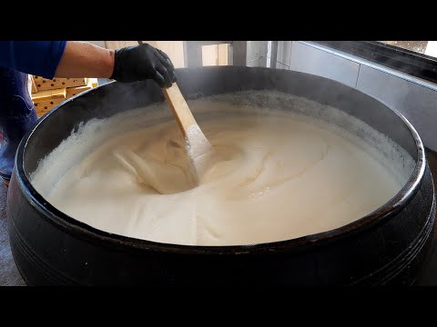 tofu made in the traditional way, bean curd - korean street food