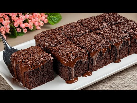 The softest and most delicious chocolate cake! Super easy and melts in your mouth!