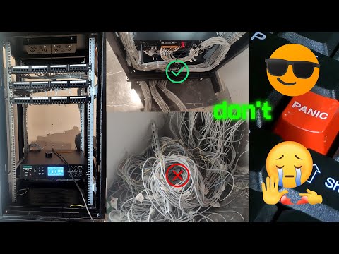 Cat 6 Data Cable Management in 22 U cabinet & CCTV Installation(Server, Home Office, School)#cat6