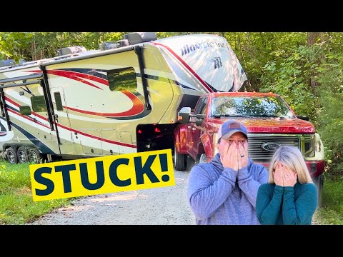 One of Our Worst Fears Comes True! (STUCK on our Gravel Road!) RV Life!