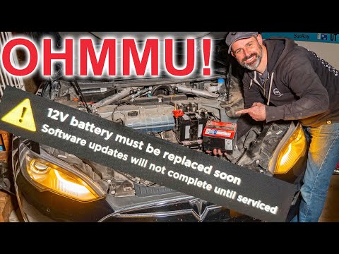 Our Tesla Model S 12 Volt Lead Acid Battery is Dying Again | Changing to the OHMMU Lithium Battery