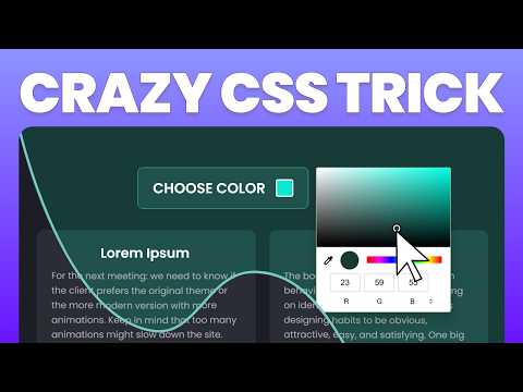 Let Users Pick ANY Color and Your WHOLE Website CHANGES!
