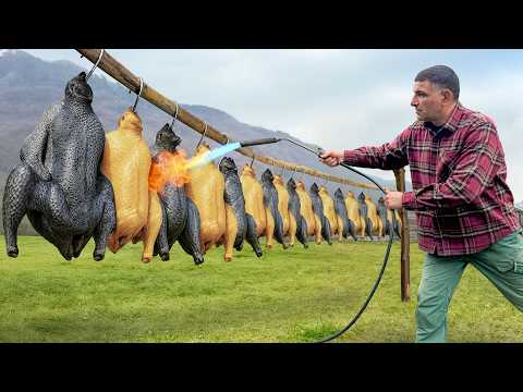 Making Crispy KFC From Whole Black Chickens