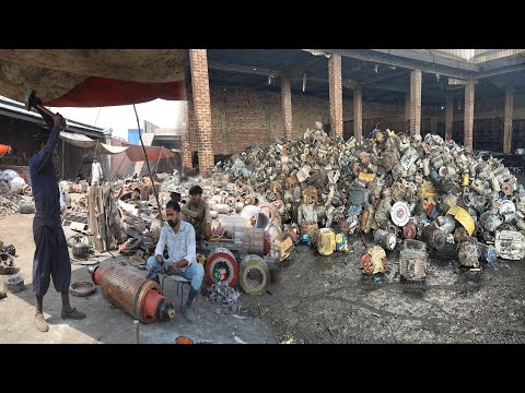 Amazing Process of Pure Silver Extraction from Old Electric Motor! 🔧💎 By Talented Hands.