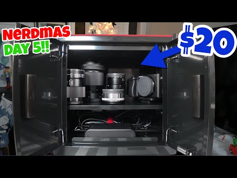 Cheap camera and lens storage solution that fits on your desk!