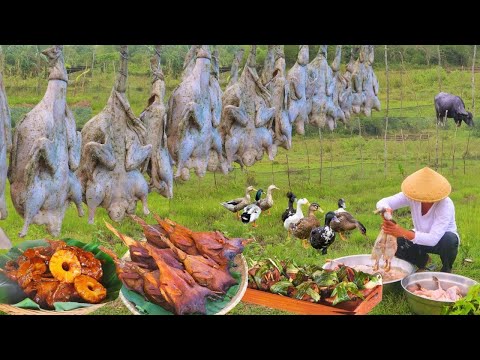 Duck Roasting Over Wood Fire | Itik, a Philippine Native Duck | Patotin, Fried Duck, Lemon Harvest