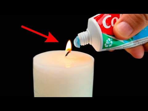 Don't waste your money buying candles! just take some toothpaste and you will be amazed