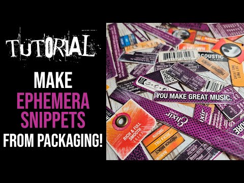 Make EPHEMERA SNIPPETS from packaging for your junk journal! Quick & easy tutorial!