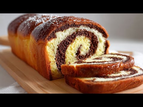 This is a completely new, super simple method! Festive coconut chocolate roll made with yeast dough