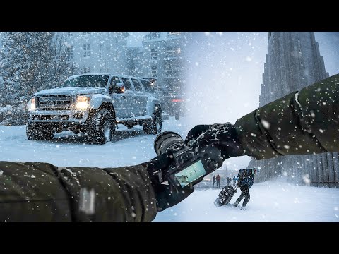EPIC BLIZZARD Street Photography POV in ICELAND