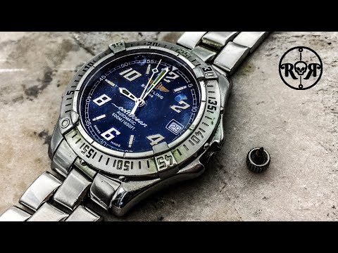Restoration of a rusty Breitling Colt Ocean automatic watch - water damaged Breitling B17 service