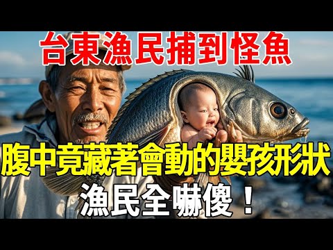 台東漁民捕到怪魚，腹中竟藏著「會動的嬰孩形狀」！漁民全嚇傻！#蝴蝶飛飛 #民間故事 #奇聞趣事 #古代小說#懸疑#老年情感