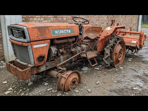 Farm Machine Restoration – Reviving Old KUBOTA Tractor & Plow Engine