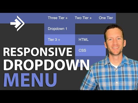 Dropdown Menu Tutorial | Responsive HTML & CSS (no javascript)