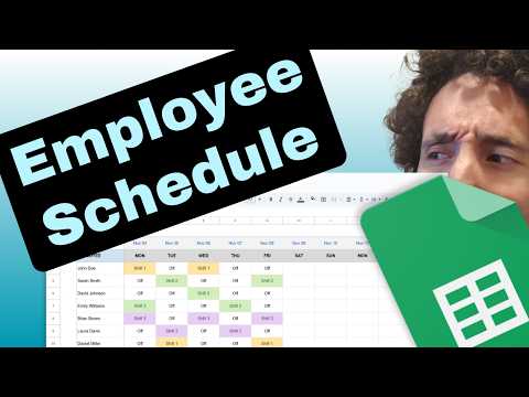 How to Make a Simple Employee Schedule in Google Sheets