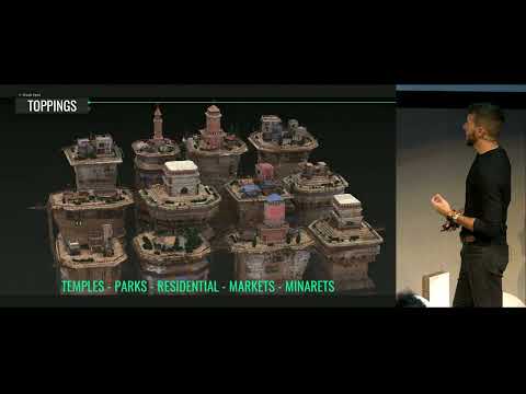 Procedural fantasy city creation using Geometry Nodes