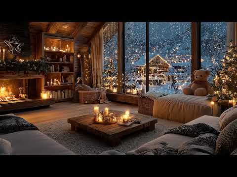 Cozy Christmas Ambience 2025 | Relaxing Piano Music & Snowfall for Sleep and Holiday Calm