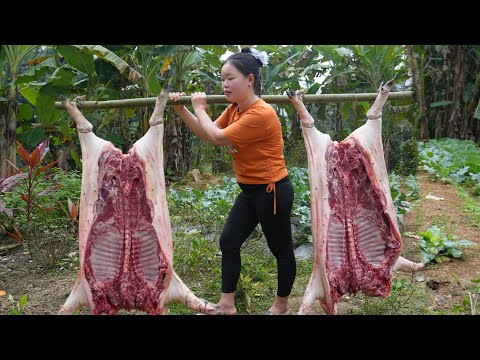 Traditional Black Pork Preservation for 360 Days | Homemade Stuffed Pork Dinner.