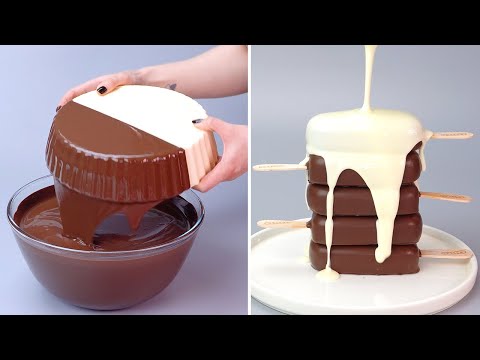 Perfect White And Dark Chocolate Cake Recipes | Yummy Chocolate Cake Decorating Ideas #2