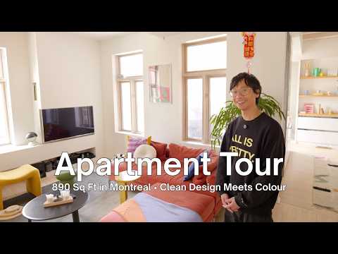 Touring a Colourful Modern Minimalist Apartment in Montreal, 890sqft/83sqm