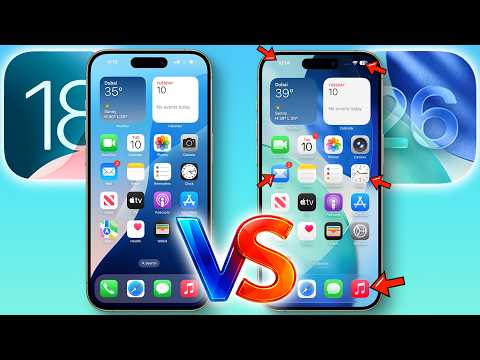 iOS 26 vs iOS 18 - Side by side comparison
