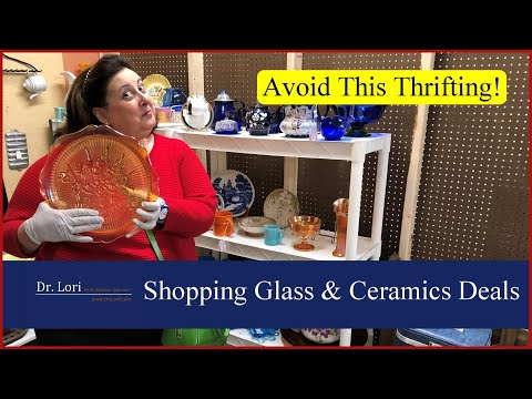 Avoid This Thrifting! Carnival Glass, Kreiss Glass, Moriage Ware, Bubbles - Thrift with Me Dr. Lori