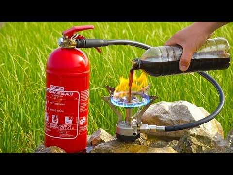 This invention could change everything! Pour waste oil into a fire extinguisher and see the results!