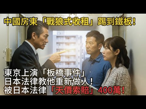 中國房東「戰狼式收租」踢到鐵板！東京上演「板橋事件」，日本法律教他重新做人！