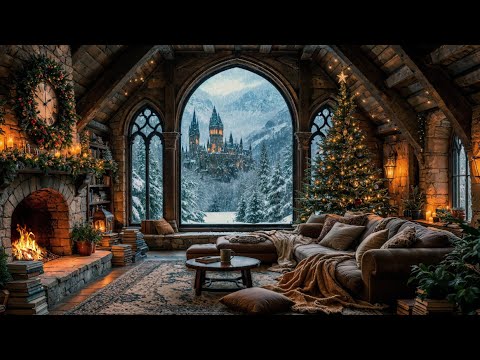 ❄🔥 Magical Fireplace & Snow Ambience for Calm Nights and Relaxing