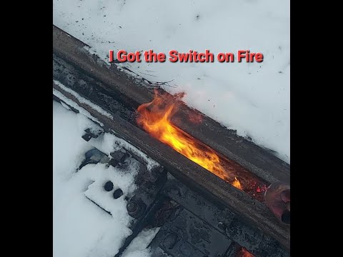Cleaning Snow out of Railroad Switches