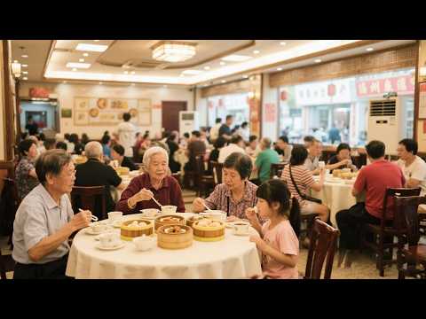广东中午11点，老老少少喝早茶，潮州早茶天花板，4个菜加茶129元【舟小九】
