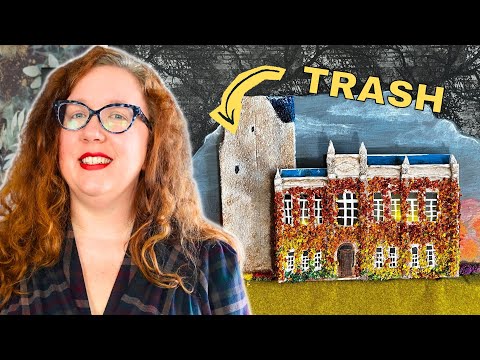 I made a Miniature Castle OUT OF *mostly* TRASH