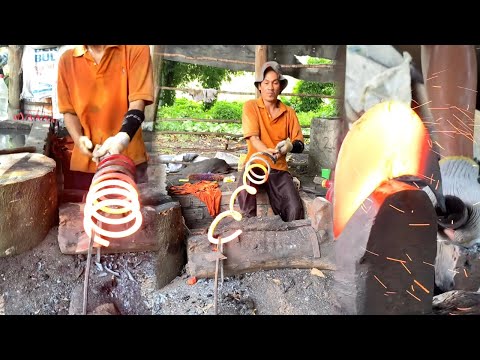 Turning a Spring into a Beautiful Blade | @crazyskills