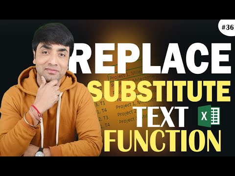 Replace and Substitute Functions | Difference between Replace and Substitute in Excel | in Hindi