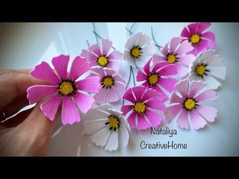 МК/DIY Космея з фоамірану /🌸 Foam flowers/ @nataliyacreativehome3135