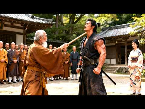 Japan’s NO.1 samurai challenges a Shaolin monk — with one strike,the old monk crushes him instantly!