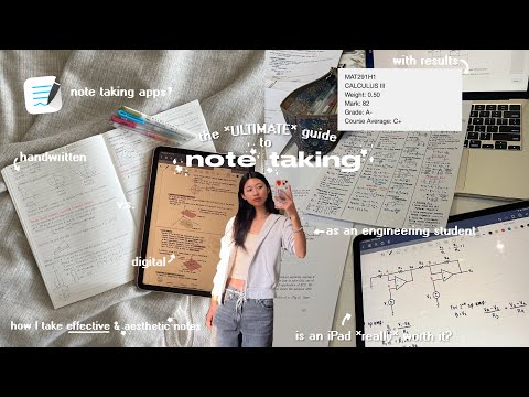 how I take EFFECTIVE & AESTHETIC notes βοΈπ goodnotes tour, digital & handwritten, study tips