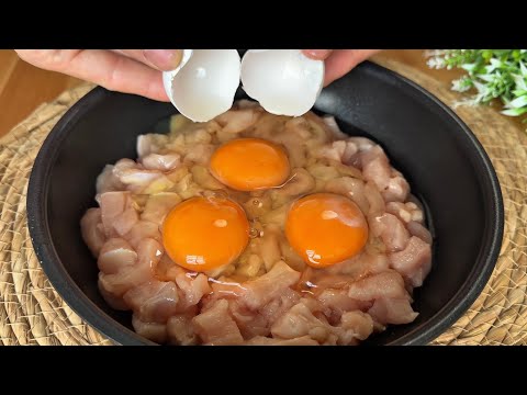 Just pour eggs over chicken breast! I eat it three times a week because it's so delicious and easy!