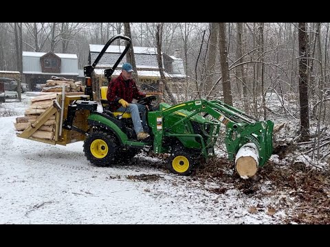 John Deere 1025R:  I Guess That Was Your Accomplice On The Wood Splitter